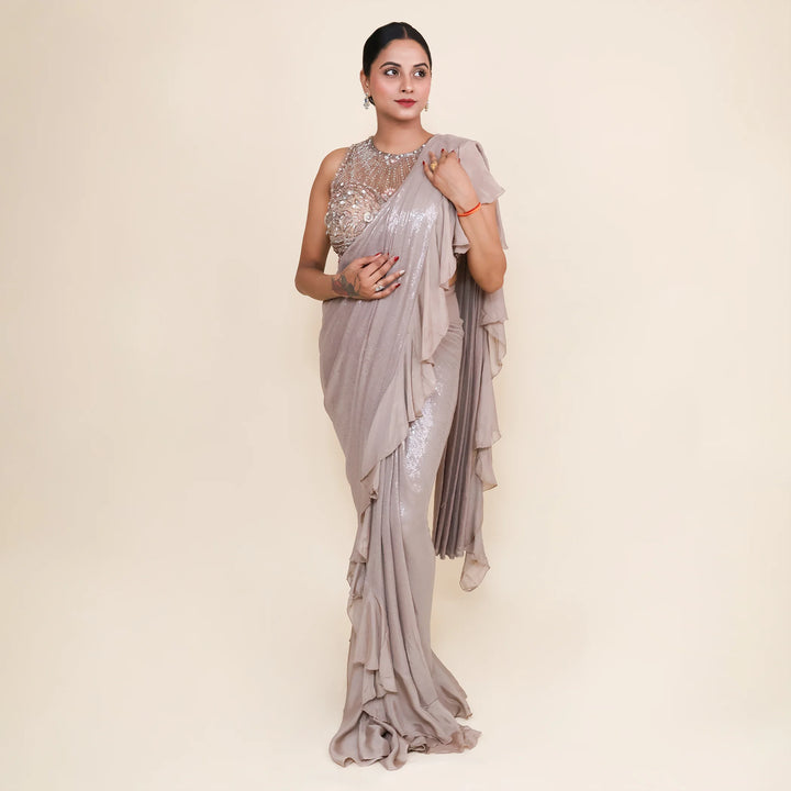 Trendy Drape Saree for Women- Vastrachowk