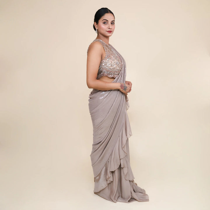 Trendy Drape Saree for Women- Vastrachowk