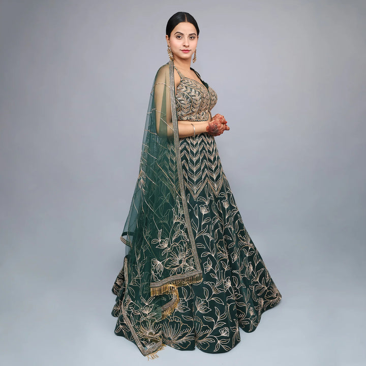 Trendy Western Crop Top Lehenga- Vastrachowk