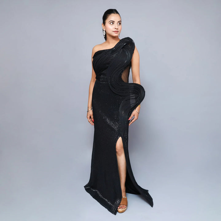 Trendy Western Straight Fit Indo Western Gown-Vastrachowk