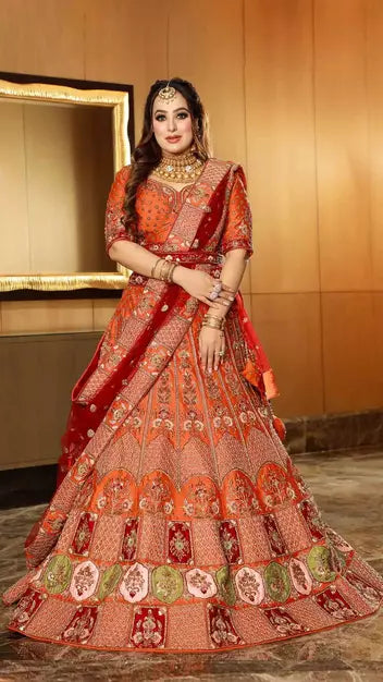 Vastrachowk Bridal Copper Color Lehenga Choli