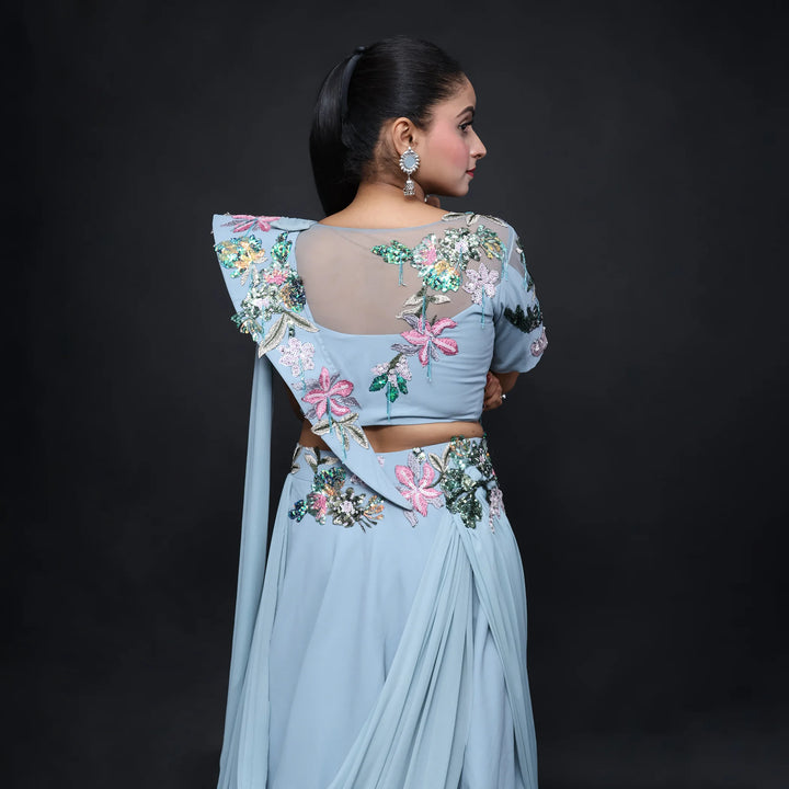 Drape Style Lehenga for Weddings and Parties