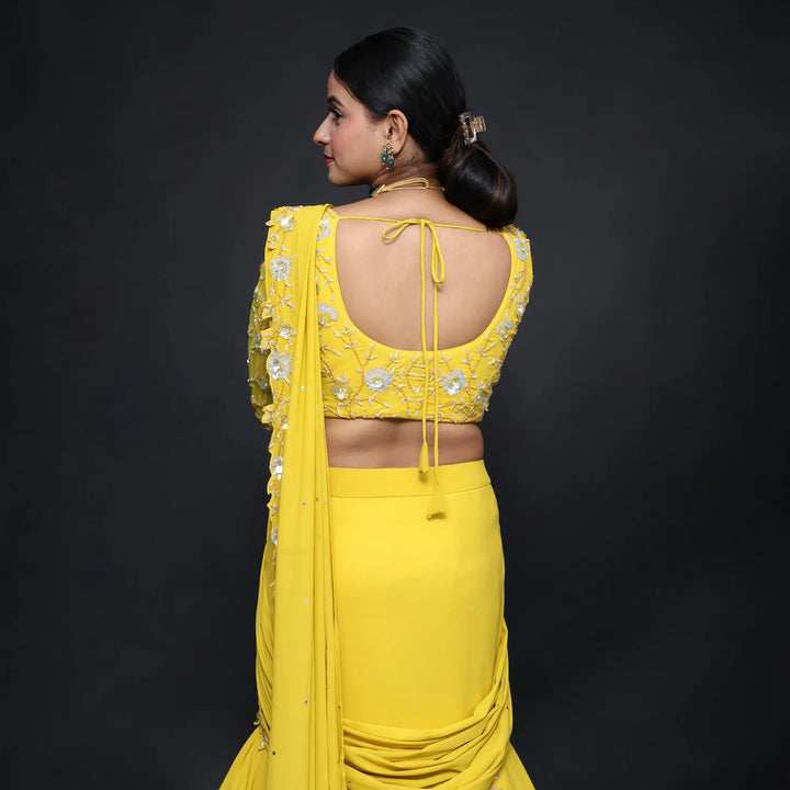 Vastrachowk Fish Cut Style Drape Lehenga