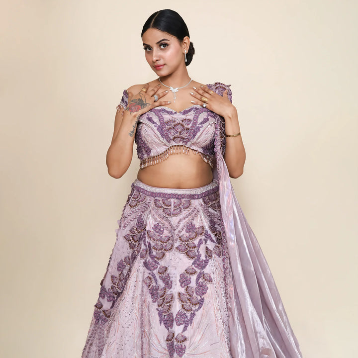 Vastrachowk Ceremonial Western crop top lehenga