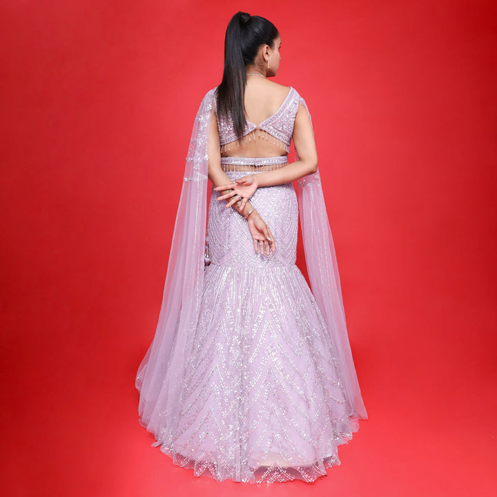 Vastrachowk Ceremonial mermaid style crop top lehenga