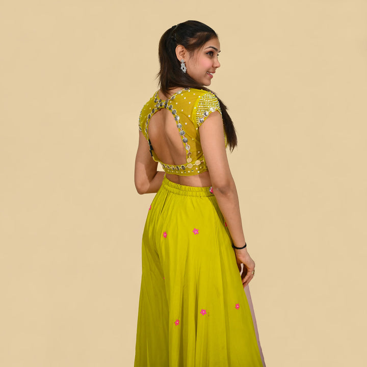 Chic Crop Top & Sharara Set - vastrachowk