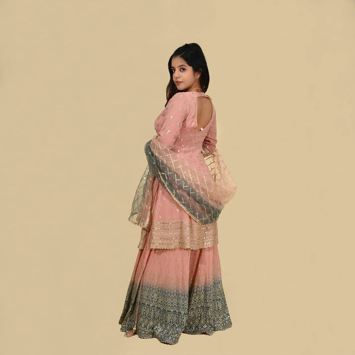 Vastrachowk Chic Long Shirt Sharara Set 