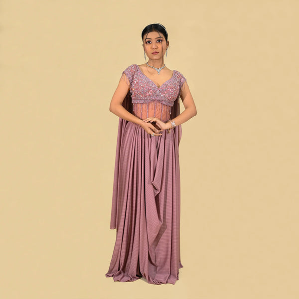 Vastrachowk Dhoti style drape saree