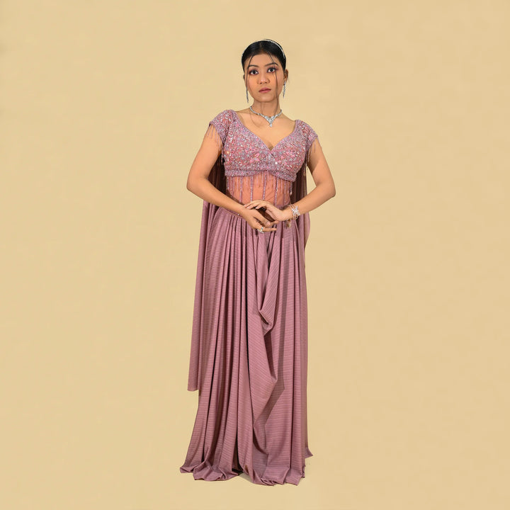 Vastrachowk Dhoti style drape saree