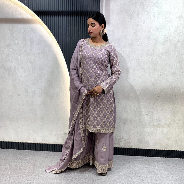 Vastrachowk Elegant Straight Suit with Palazzo