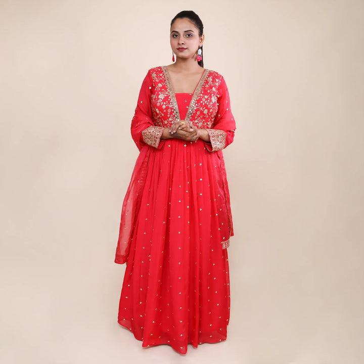 Vastrachowk Flary Anarkali Suit for Women