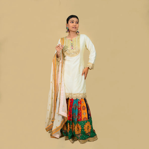 Vastrachowk Garara Suit with Traditional Long Shirt