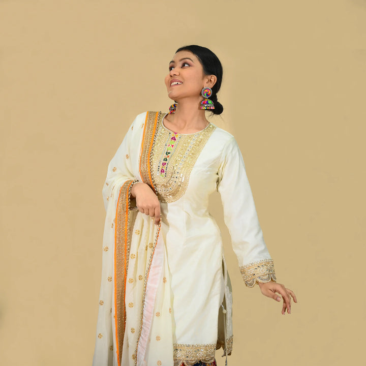 Vastrachowk Garara Suit with Traditional Long Shirt