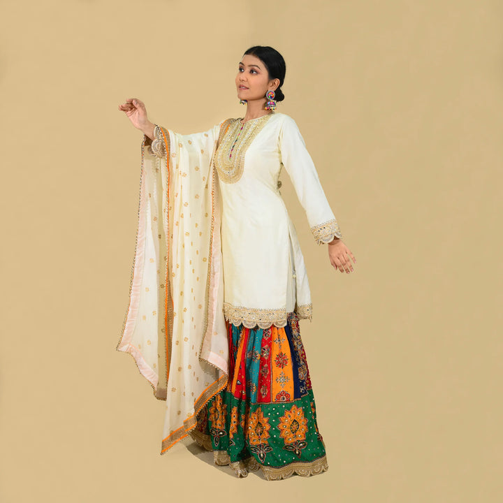 Vastrachowk Garara Suit with Traditional Long Shirt