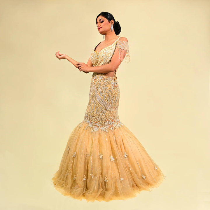 Mermaid Style Ceremonial Gowns vastrachowk