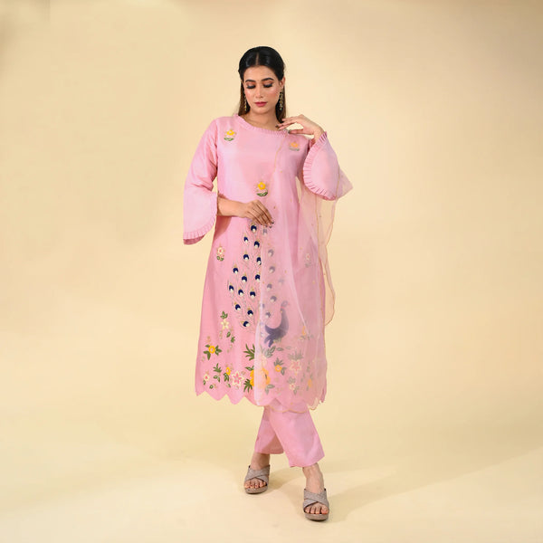 Vastrachowk Pink Suit with Straight pant