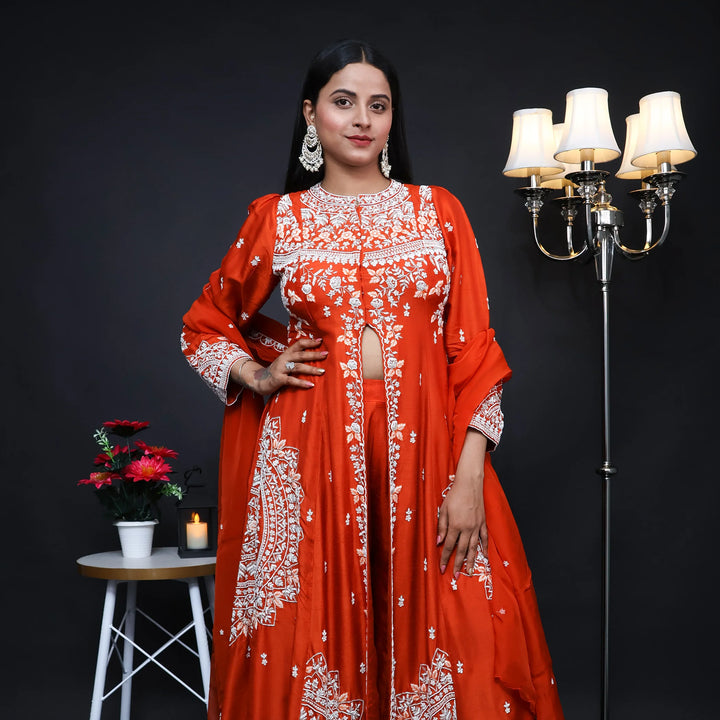 Vastrachowk Stylish long shirt with sharara 