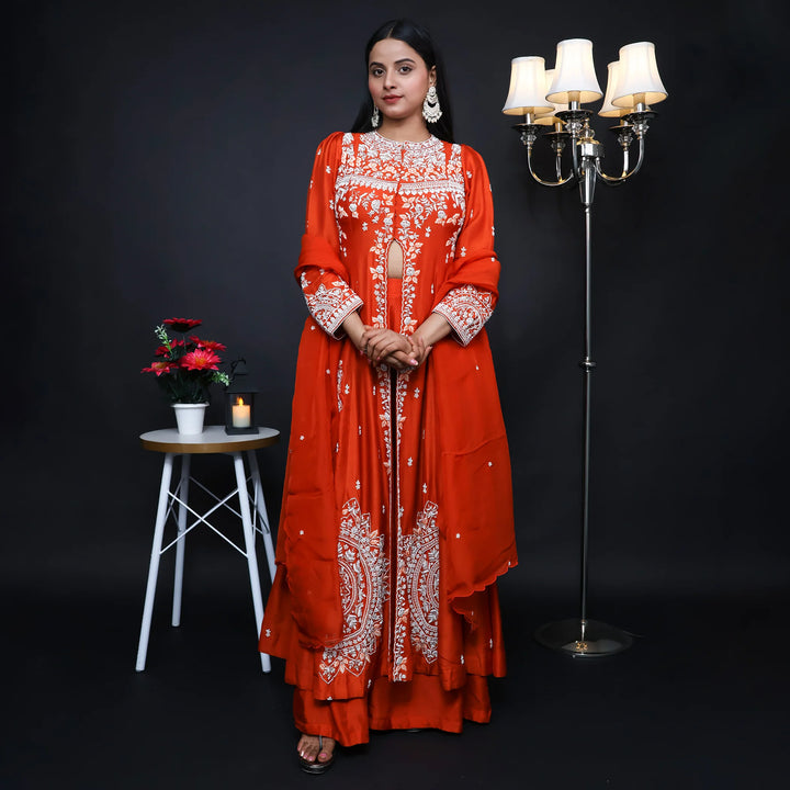 Vastrachowk Stylish long shirt with sharara 