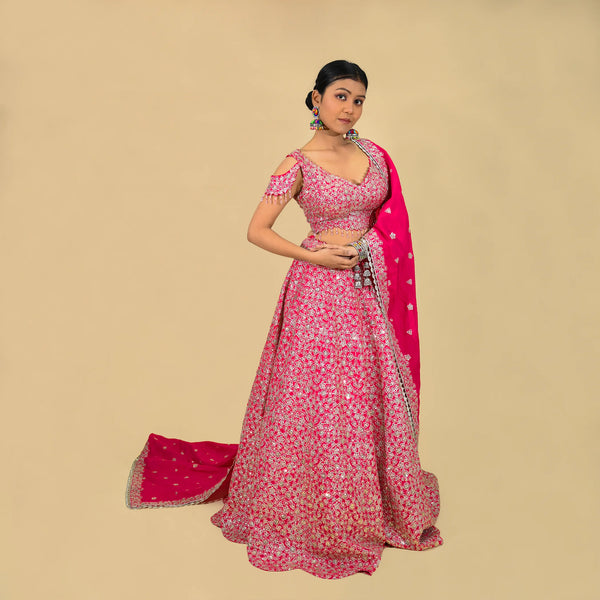 Vastrachowk Traditional Classic Crop Top Lehenga Set