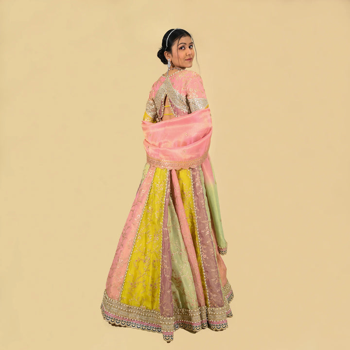 Vastrachowk Traditional multicolour crop top lehenga