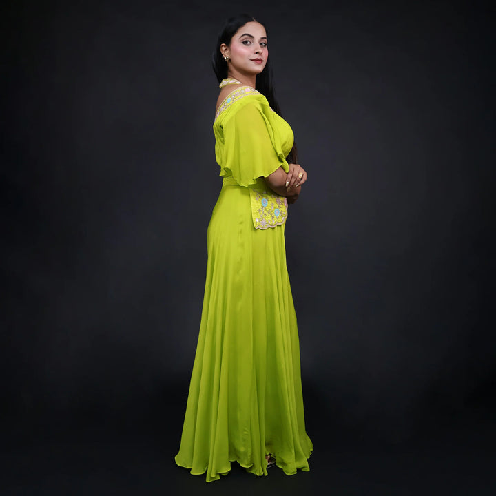 Vastrachowk Trendy Crop Top with Palazzo Set