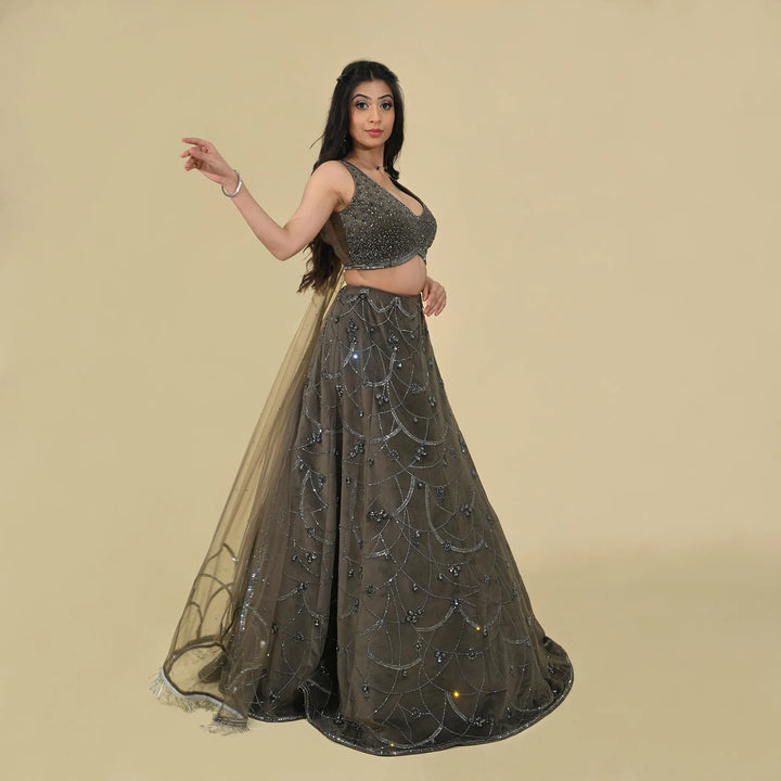 Vastrachowk Western Celebration Crop Top Lehenga 