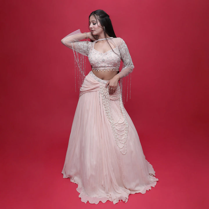 Stylish crop top skirt discount