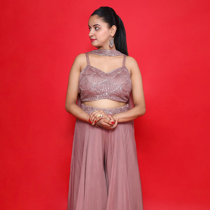 Vastrachowk Trendy Crop Top Sharara Set