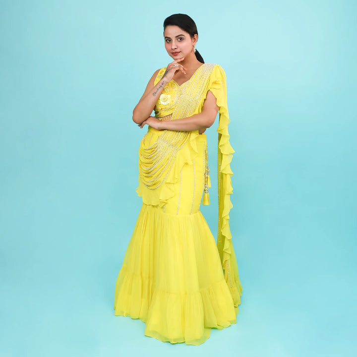 Yellow Mermaid Lehenga