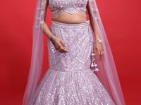 Vastrachowk Ceremonial mermaid style crop top lehenga