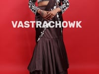 Vastrachowk Crop Top with Skirt & Fish Cut Drape Style Lehenga