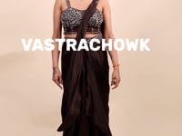 Elegant Designer Drape Saree- Vastrachowk