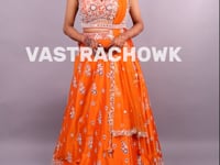 Elegant Traditional Crop Top Lehenga with Dupatta- Vastrachowk