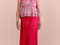 Peplum Top with Palazzo Set- Vastrachowk