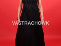 Elegant Straight Floor-Length One-Piece Gown- Vastrachowk