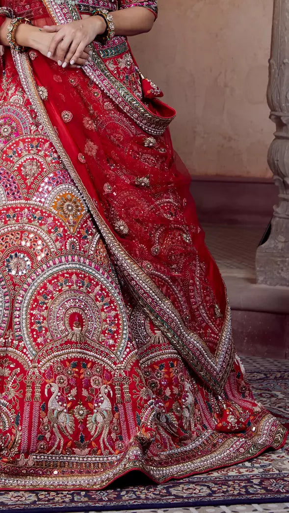 Load image into Gallery viewer, Bridal Red Lehenga Choli
