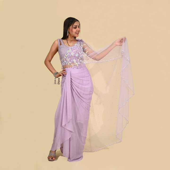 Dhoti Chic Crop Top